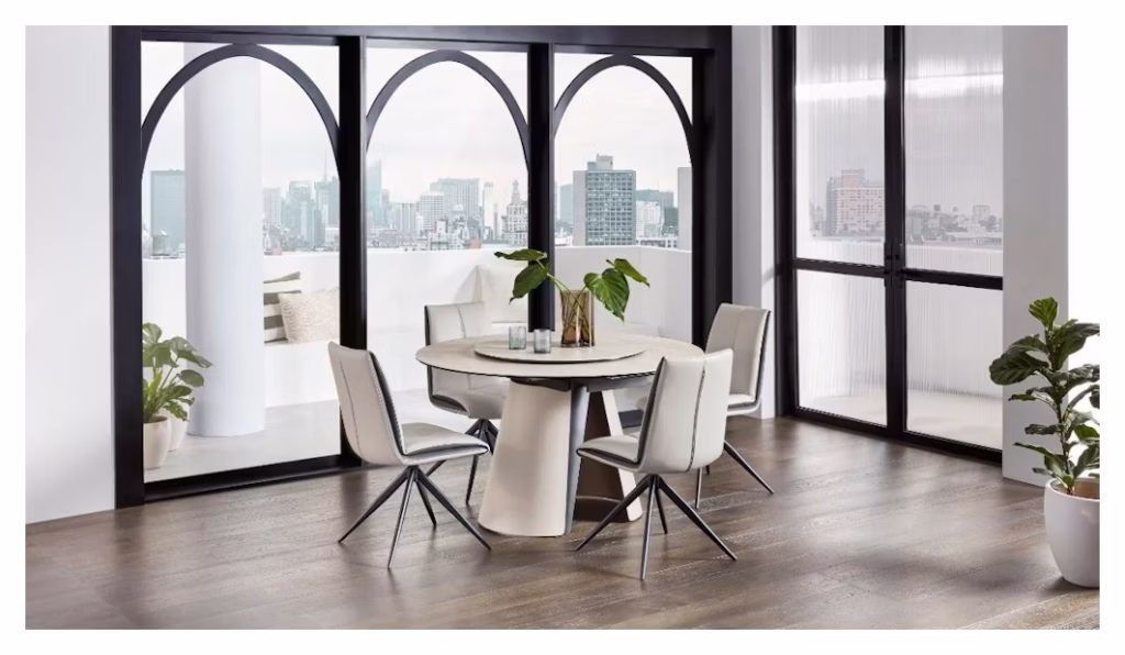 ELYSIAN 5PC ROUND EXTENSION DINING - BEIGE
