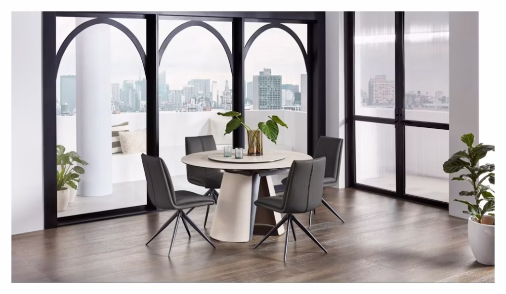 ELYSIAN 5PC ROUND EXTENSION DINING - GREY